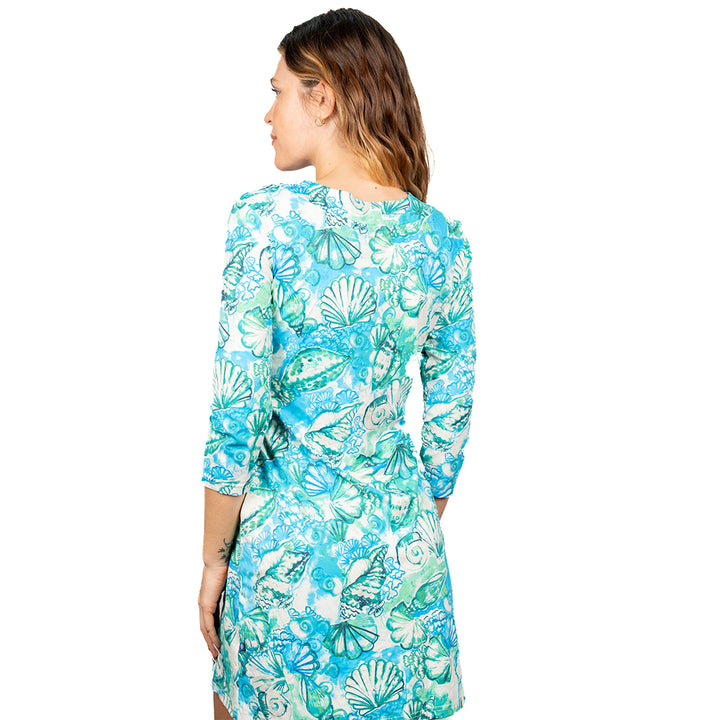 Banana Boat UPF 50 Women's Split Neck Printed Floral Dress